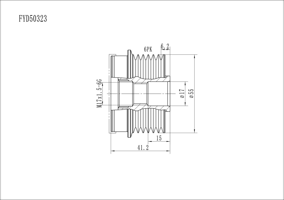 FYD50323 Overrunning Alternator Pulley
