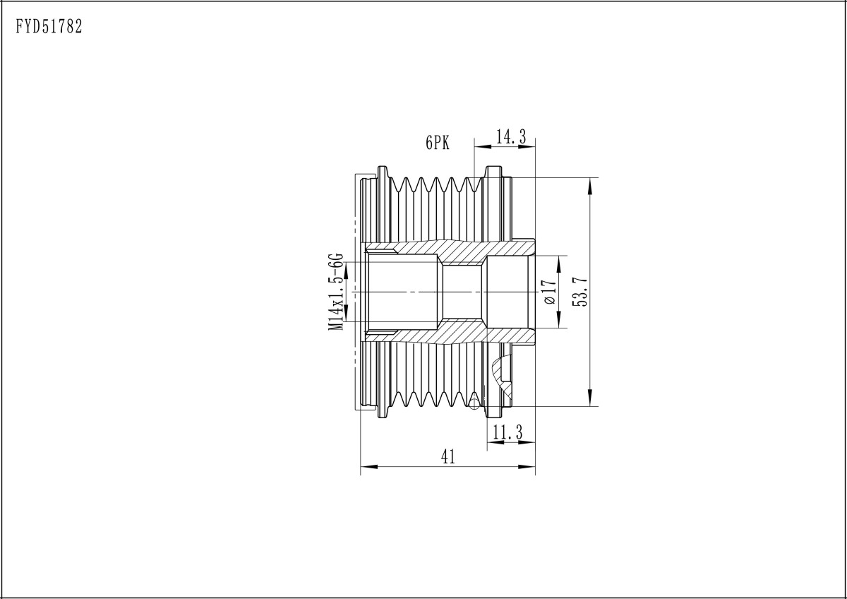 FYD51782 Overrunning Alternator Pulley